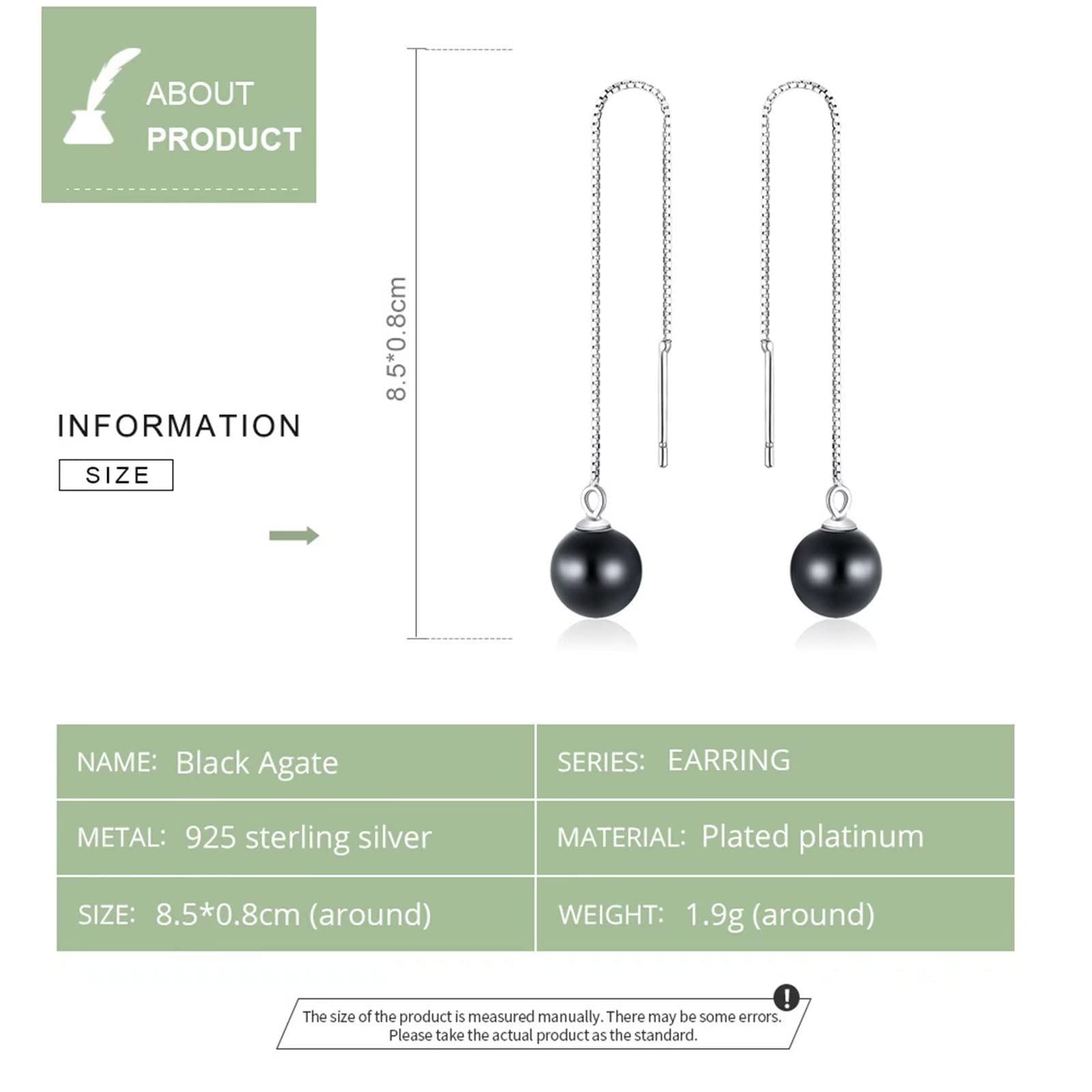 Presentski Long Tassel Threader Earrings 925 Sterling Silver Dangle Drop Ear Cords Shell Pearl Pendant Stud Fashion Bling Design